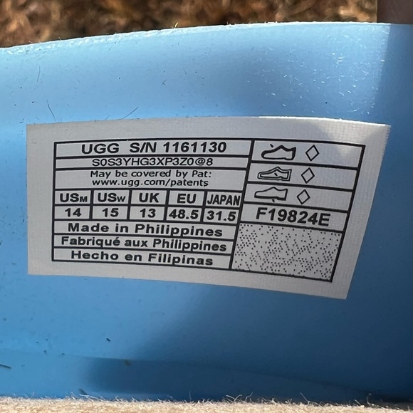 NEW UGG size 14 UGGGuard ONLY Rubber Guard Shoes Ice Blue - Picture 10 of 11